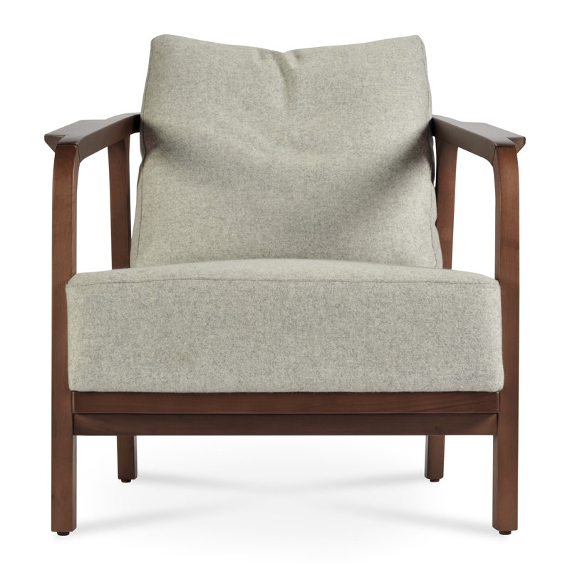 Drops Armchair in Fabric, Silver Wool