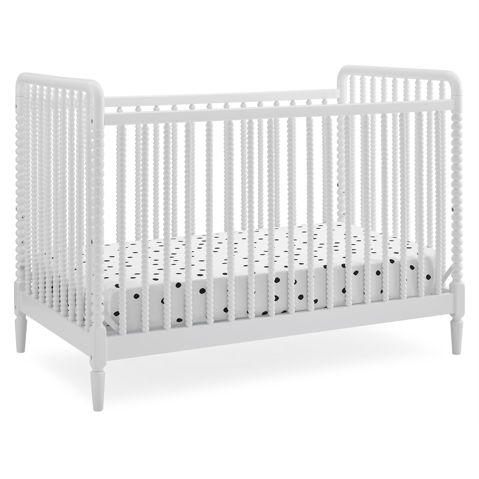 Saint 4-in-1 Convertible Crib, Bianca White, Crib + Mattress