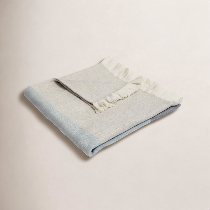 Couverture en flanelle de coton 100% Kamilo, L 50 po x l 70 po