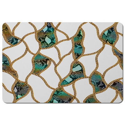 Nix Polyester-Coated Hardboard Abstract Rectangle Placemat