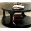 Table basse ronde transitionnelle avec tablette