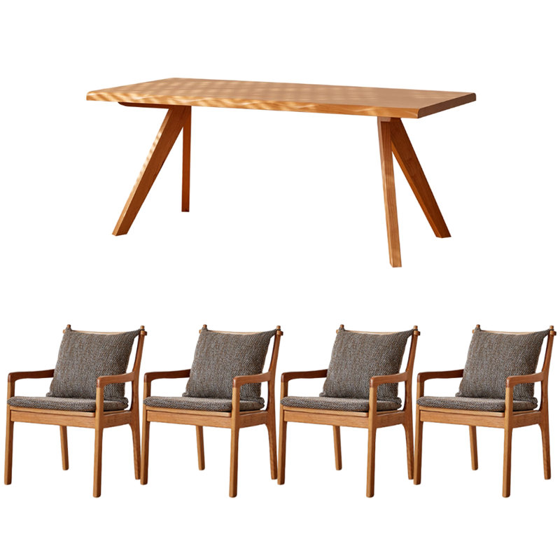 Ensemble de table en bois de cerisier Simple Creative, H 29,52 po x L 78,74 po x l 35,43 po