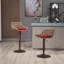 Ensemble de 2 tabourets de bar pivotants réglables à hauteur de comptoir avec repose-pieds pour la cuisine et la salle à manger-1547212907