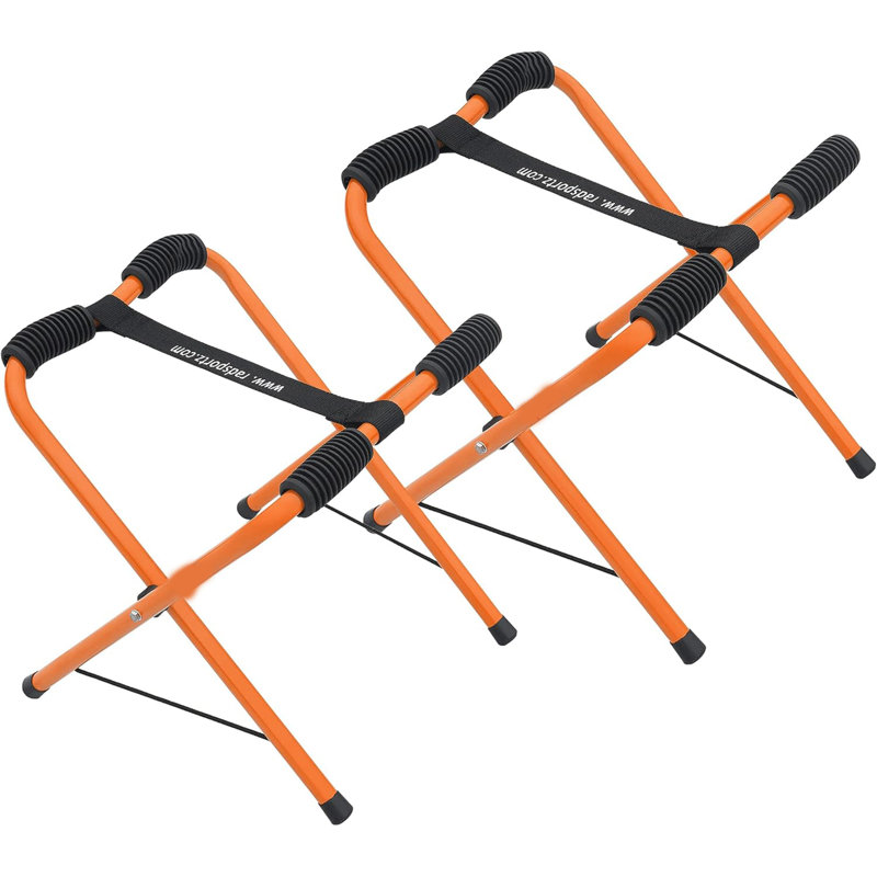 Set of 2 17" Powder-Coated Steel Kayak Storage Racks - 100Lbs Capacity, Adjustable Straps for Canoe/SUP/Surfboard