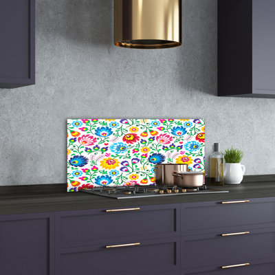 50cm W x 100cm L Glass Peel and Stick Panel