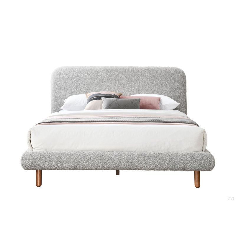 Cleo Gray Boucle Bed, King