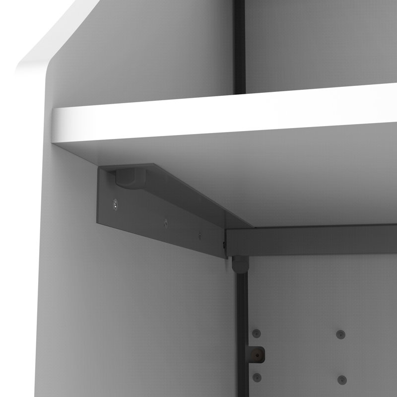 Bureau de réception rectangulaire en stratifié Previlus, Blanc