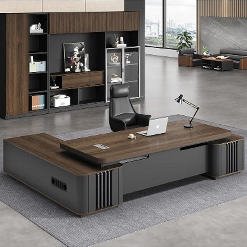 Nalla L-Shaped Executive Desk, 75cm H x 180cm W x 80cm D