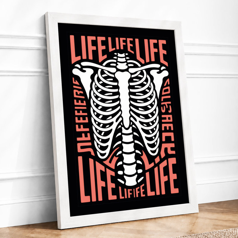 Life and Bones Modern - Framed Print, A1 - 84.1 x 59.4 cm, White