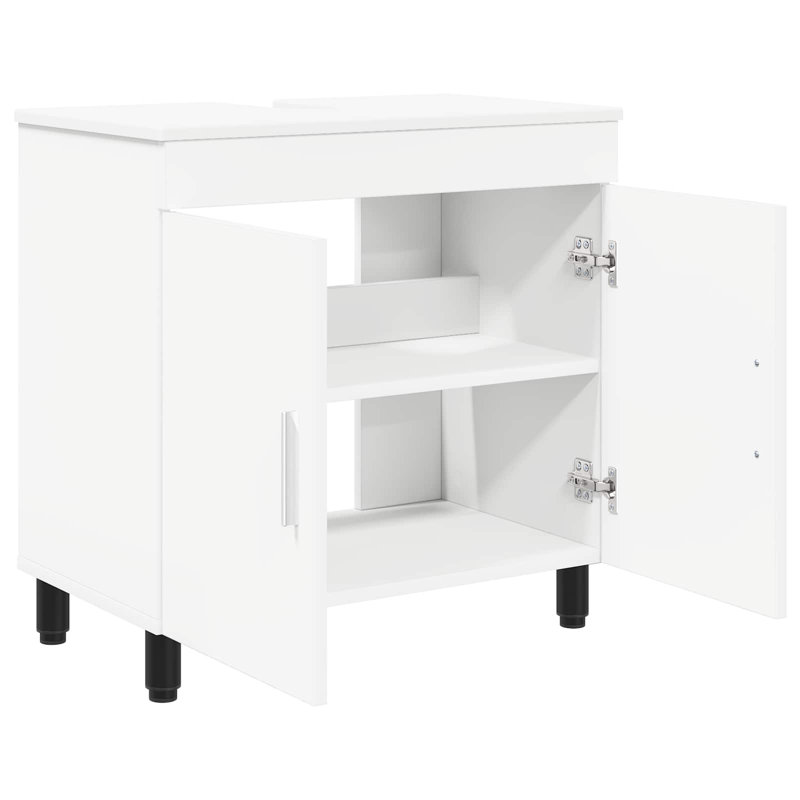 60cm Bathroom Vanity Base Only, White