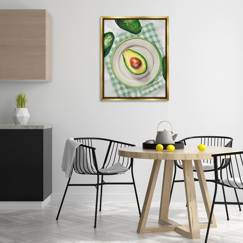 Cadre délicat d'avocat sur plaque flottante, design par Lil 'Rue, H 31 po x l 25 po, Doré