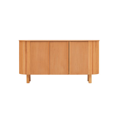 Modern Beech Wood Console Table, 70.9 x 35.4 x 15.7 inches | 100% MDF, Wall-Mountable Design with Multiple Shelves | Scandinavian Solid Color Brown, Stylish & Functional for Living Room or Entryway