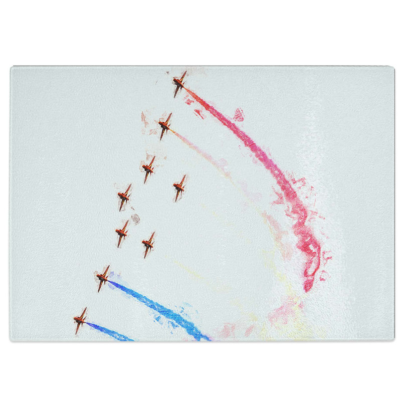 Tempered Glass the Red Arrows Chopping Board, 39 cm W x 28.5 cm L