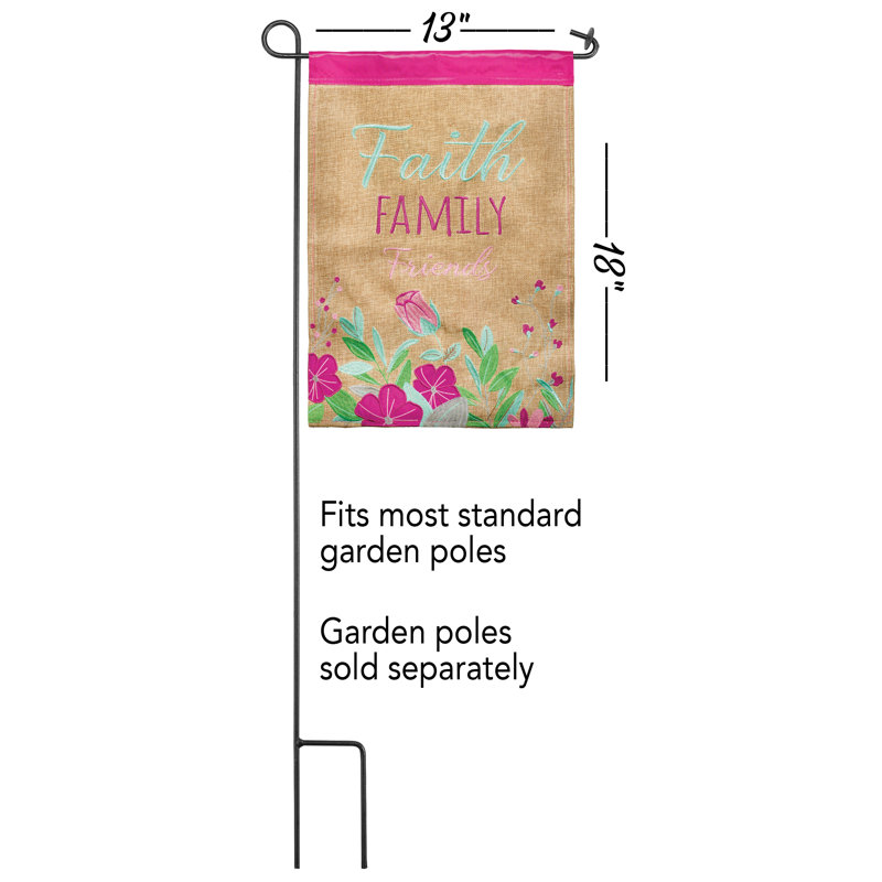 Drapeau de jardin en polyester/mélange de polyester à 2 côtés 18 x 13