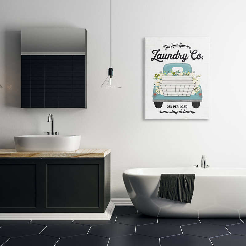 «Self Service Laundry Co., H 40 po x l 30 po x P 1,5 po