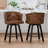 Swivel Upholstered Counter Stool With Metal Frame-1906160424