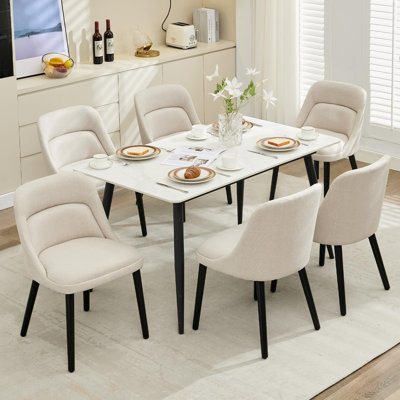 Side Chair in Beige