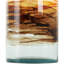 Donsha Recycled Glass Abstract Decorative Clear Vase with Swirled Coloured Glass Bands-107377527-107377528