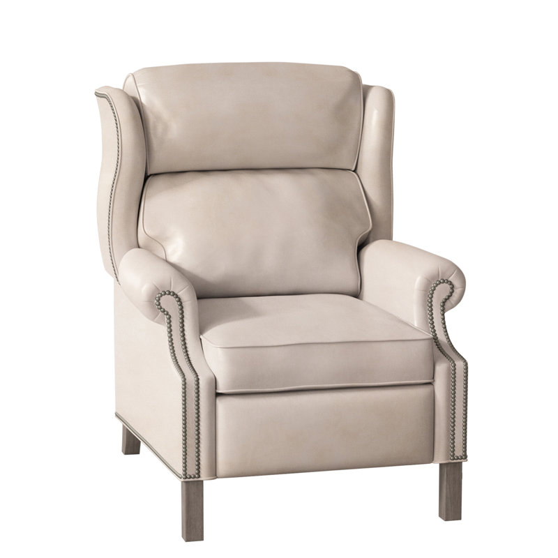Presidential Recliner, Rio Mineral Genuine Leather, Stone, Pewter