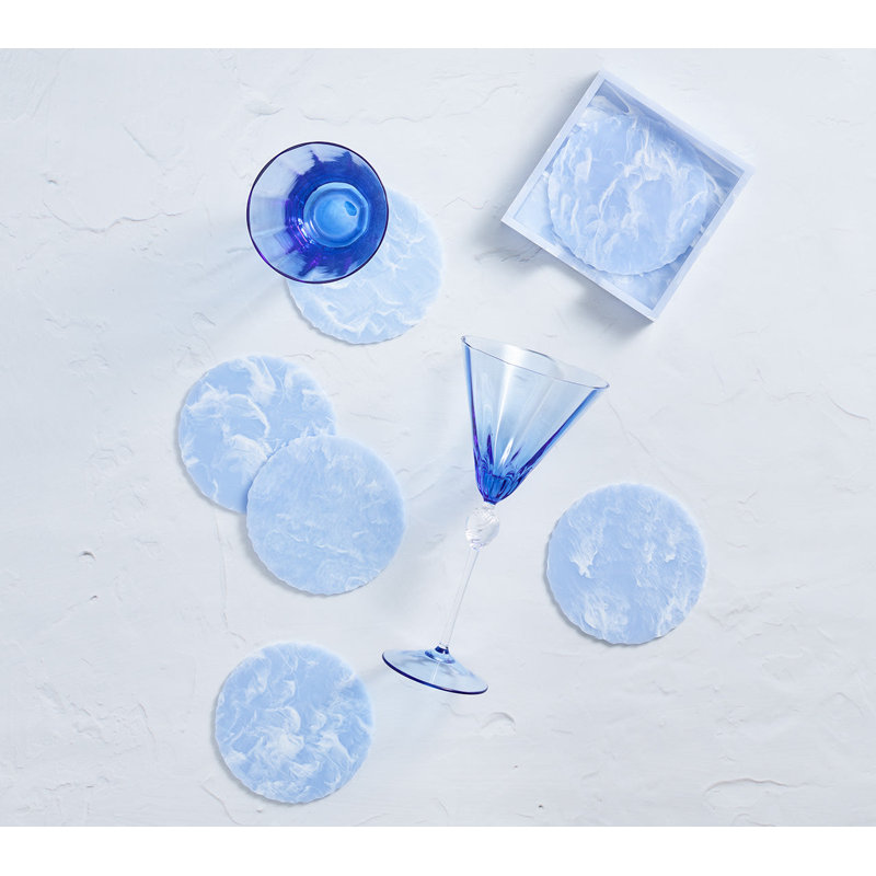 Cloud Coasters in Periwinkle with Caddy