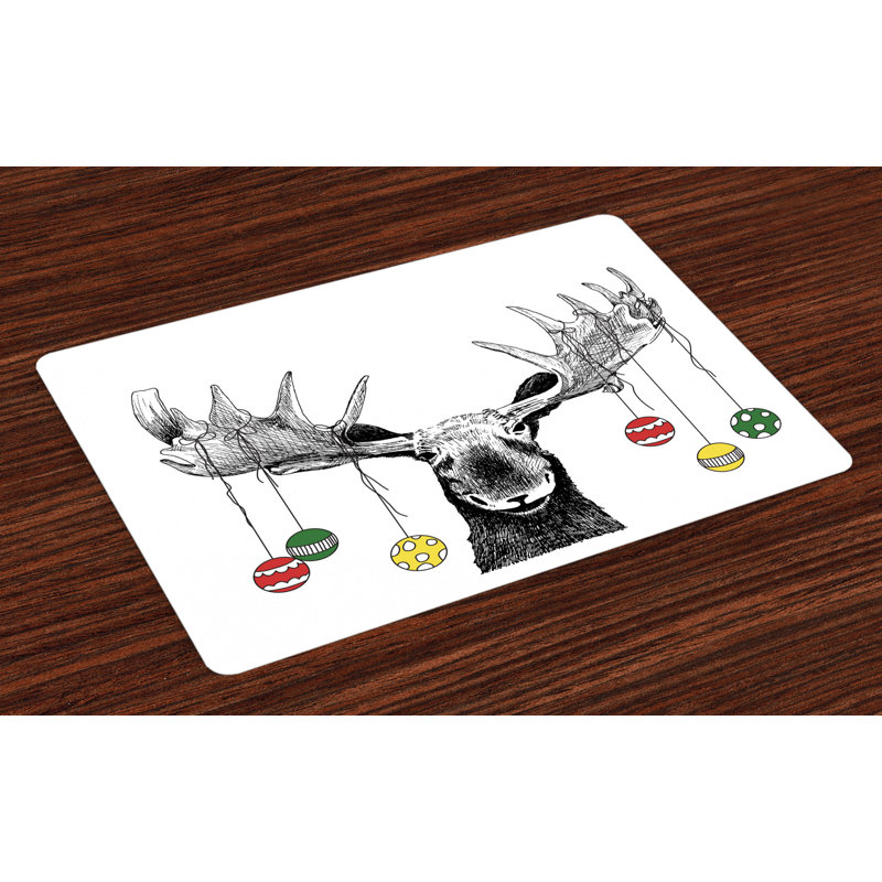 Morganton Christmas Sketchy Noel Ornament Placemat