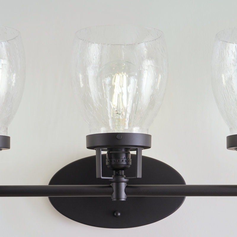 Shameka 3 - Light Dimmable Vanity Light, Midnight Black, No