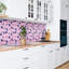 Self Adhesive Vinyl Splashback Wall Panel Sticker Tile Peel Stick 100x50 cm Pink cartoon fruits