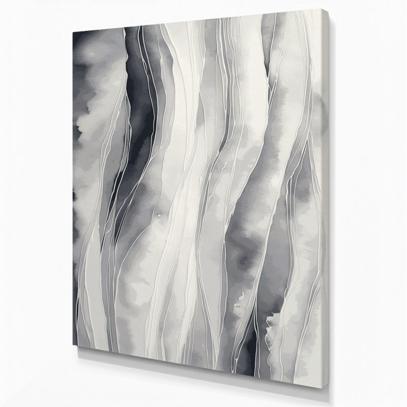 DiagonalStripes, nuage, gris, blanc, beige, toile