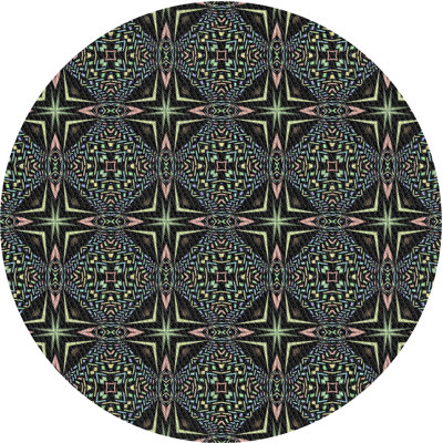 Tapis gris / olive Ikat