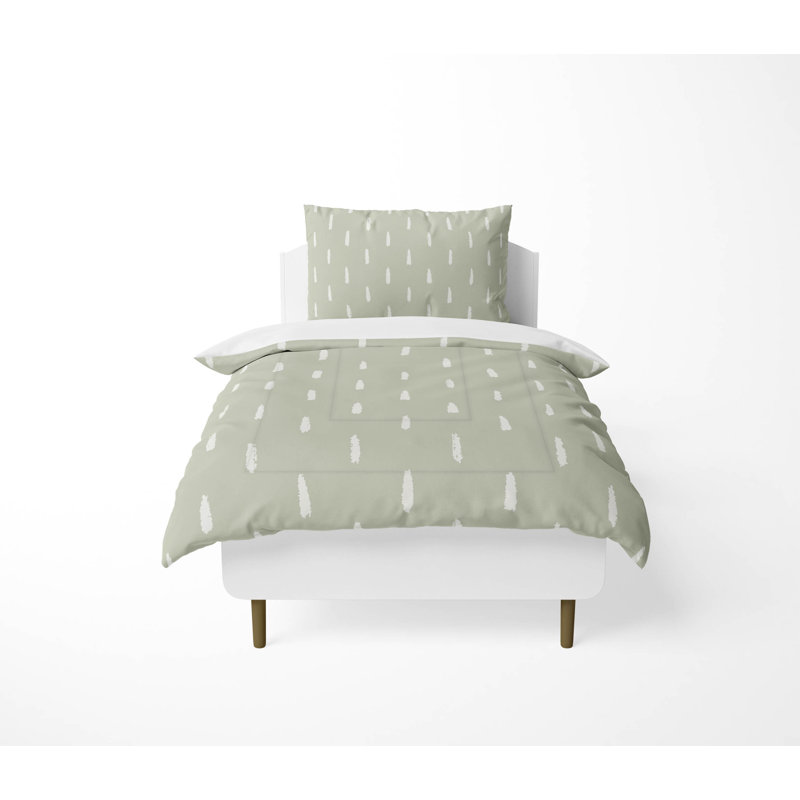 Ensemble d'édredon léger Long Drop, Vert clair