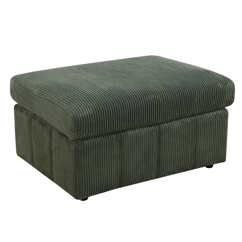 Repose-pieds modulaire en velours côtelé, Vert