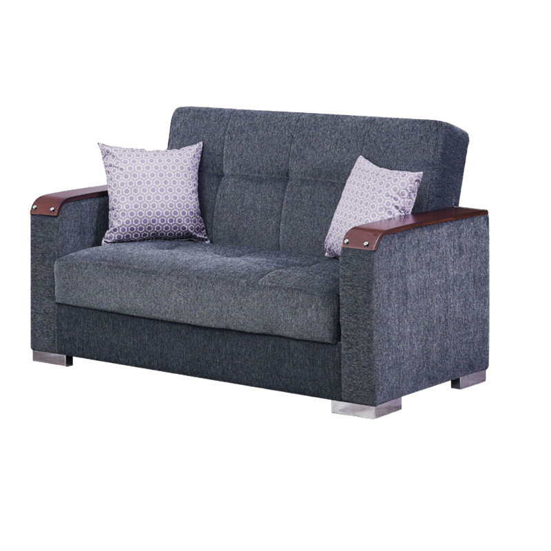 Causeuse en chenille 2 places, Chenille grise