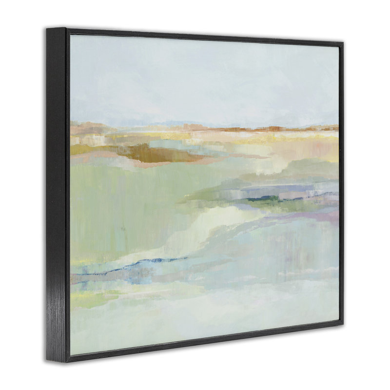 Estampe numérique de paysage printanière, design par Ian C., H 11 po x l 14 po, Giclée encadrée noir minuit