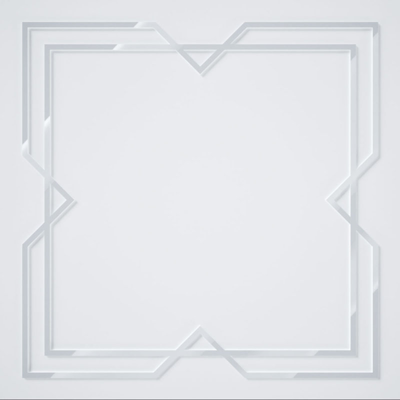 Panneaux muraux décoratifs en acrylique Fleming, grand, l 23 3/8 po x H 23 3/8 po x T 1/8 po, blanc, Blanc