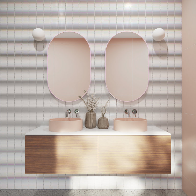Inara Pill Mirror, Pink, 36" x 22"