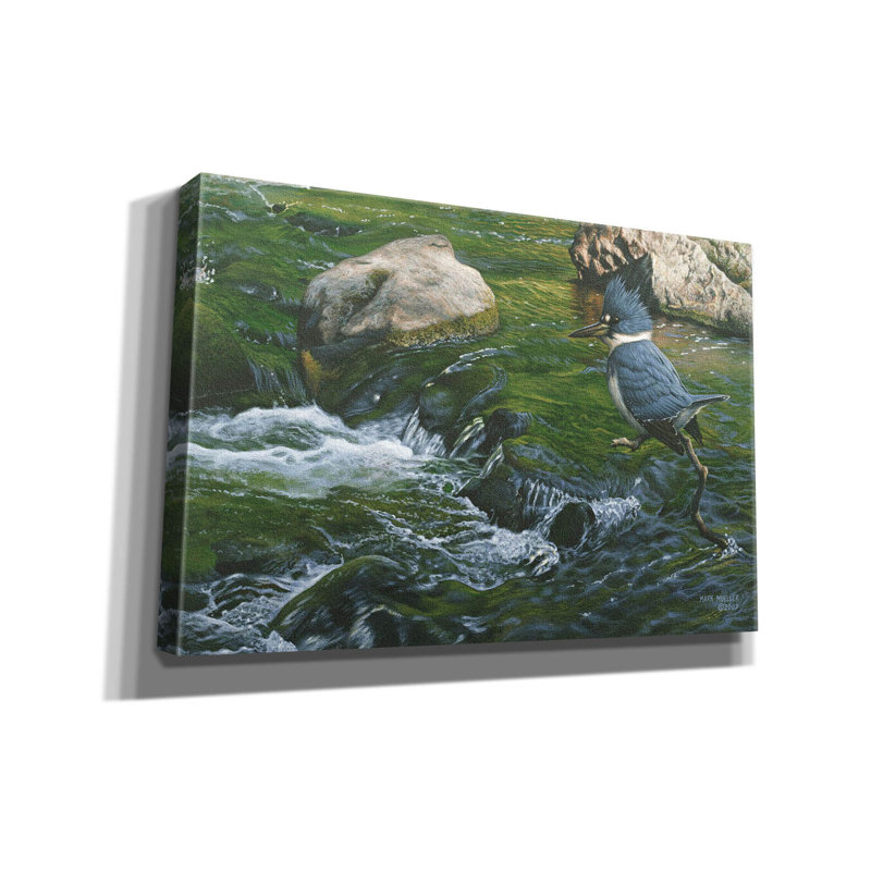 «Fishin on Canvas» par Mark Mueller, reproduction d'art animalier, H 12 po x l 18 po x P 0,75 po