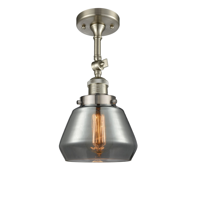 Chill Armed Sconce, Brushed Satin Nickel, Smoked