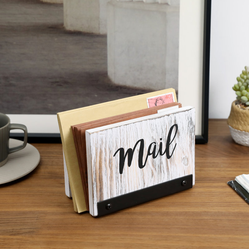 Lahela Wood Office Desktop Mail Organiser