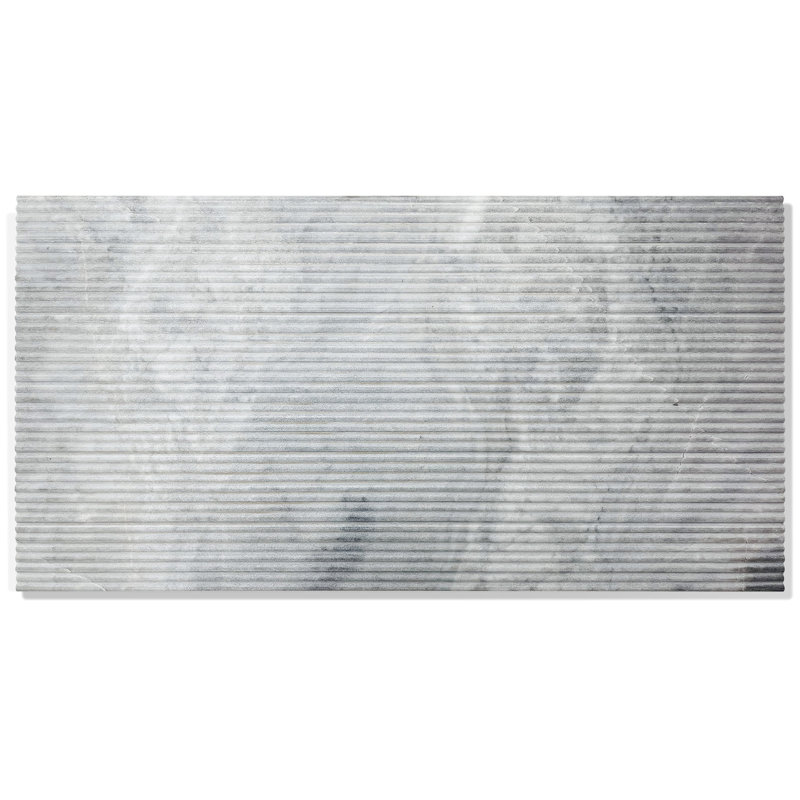 Carreau de mur gris en marbre 12 * 24, Ol texturé, pierre naturelle pour magasin de surf, Art Wave Dance, look