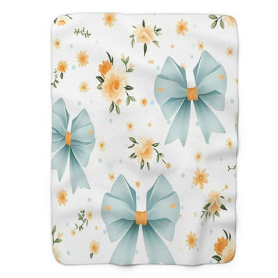 Floral Charm - 1 Piece Premium Sherpa Blanket