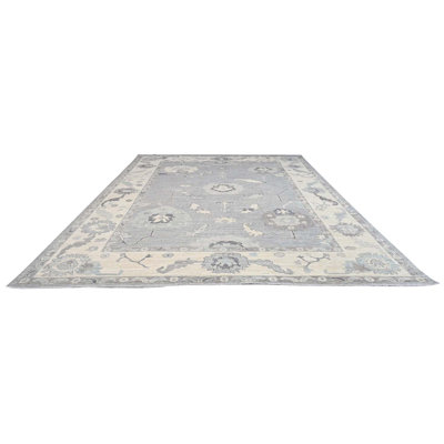 Oushak Collection, Transitional One-of-a-Kind Rectangle 10'3" x 13'10" Hand Knotted Area Rug