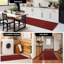 Tapis pour couloir ou cuisine, petit tapis à rayures rouge-65821752