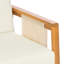 Fauteuil club d'extérieur en bois avec coussins