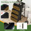 Commode à 4 tiroirs pour chambre à coucher avec imprimé léopard classique et peau de chat sauvage avec guépard Petite commode pour vêtements
