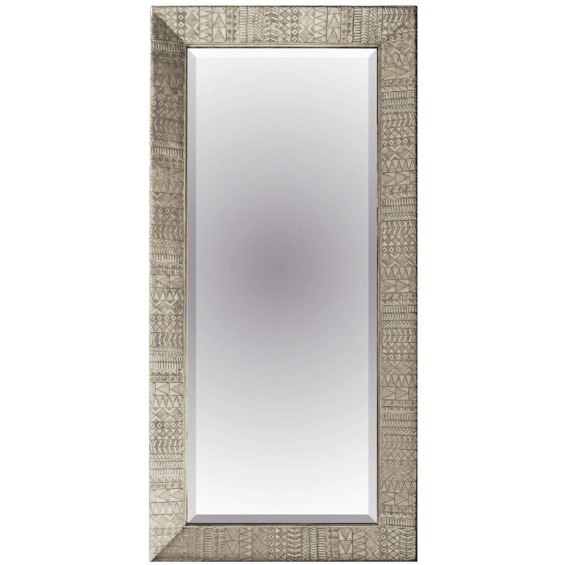 The Cosmopolitan Mosaic Flat Beveled Wall Mirror, 82" x 38"