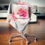 Rose rouge avec éclaboussures d'aquarelle - coussin à imprimé floral-30744517-30744520
