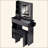 Small Size Left Drawer Desktop Vanity Table + Cushioned Stool, 2 AC+2 USB Power Station, Hair Dryer Bracket, Extra Large Touch Control Sliding LED Mirror, Tri-Color Switching, EPA,GCC,UL Certificate-1353120468