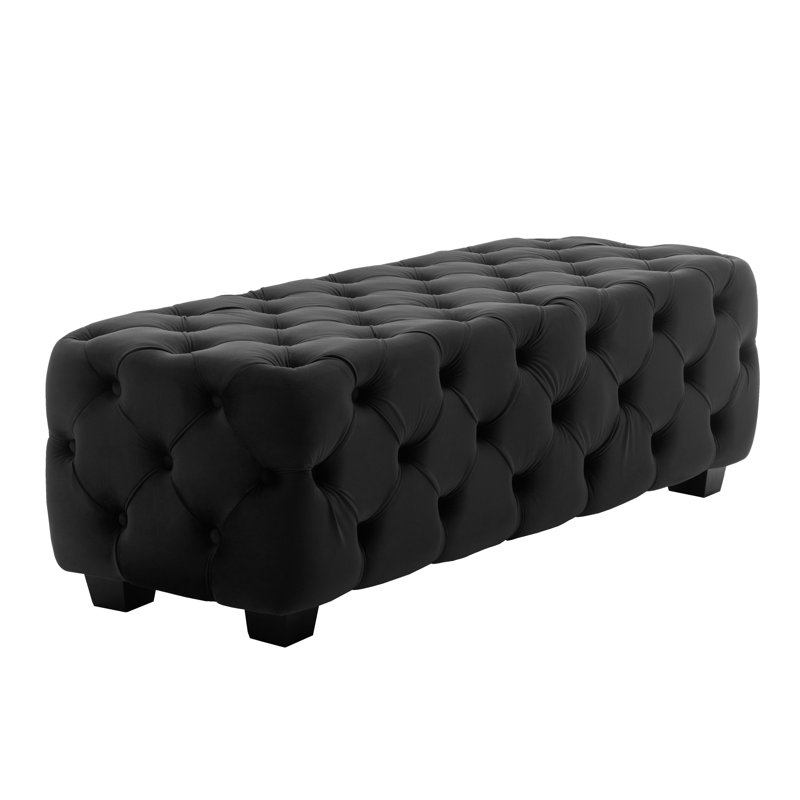 Repose-pieds de cocktail Juno, Velours noir