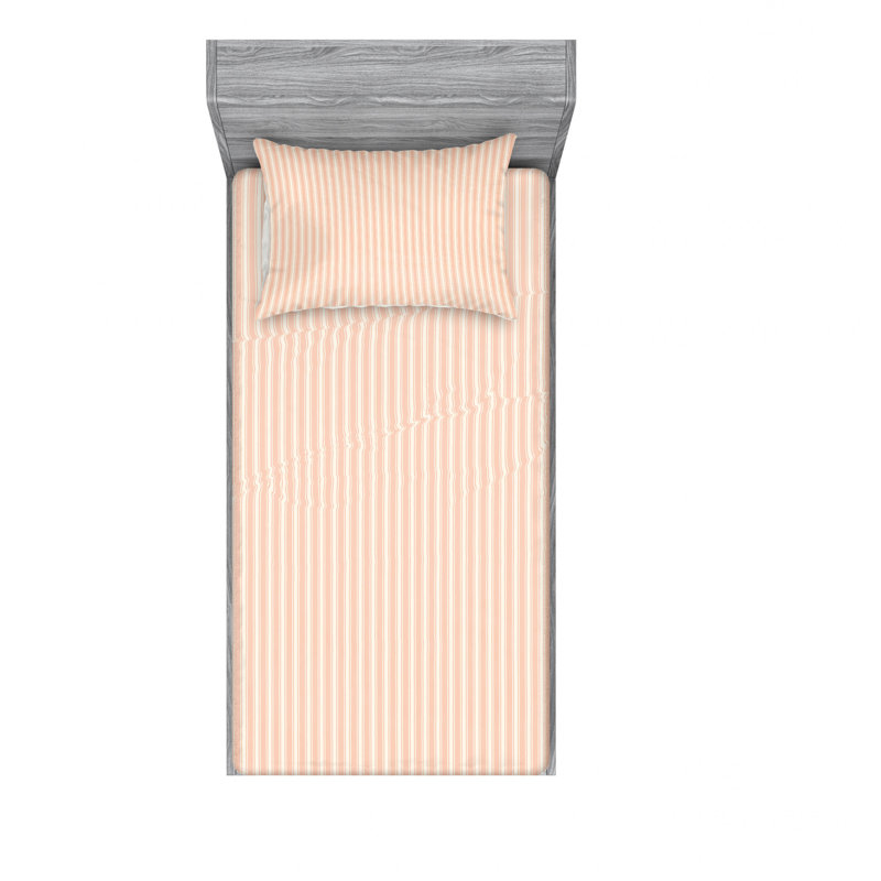 Ensemble de draps rétro Country House, Ensemble de draps pour lit simple avec drap-housse