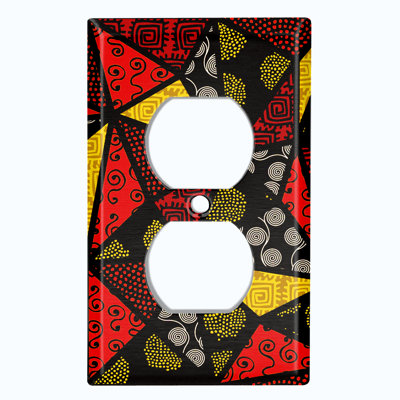 Patterned 1 - Gang Toggle Light Switch Standard Wall Plate